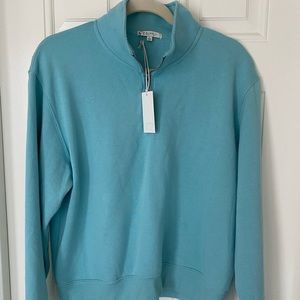 LOUNGE SET - Z supply 1/2 Zip sweatshirt AND sweatpants - Aqua size L